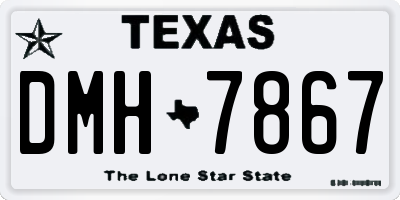 TX license plate DMH7867