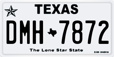 TX license plate DMH7872