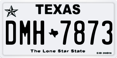 TX license plate DMH7873