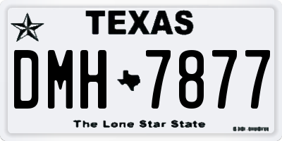TX license plate DMH7877