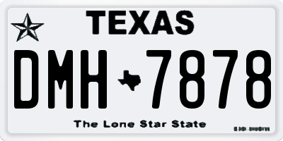 TX license plate DMH7878
