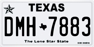 TX license plate DMH7883