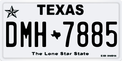 TX license plate DMH7885