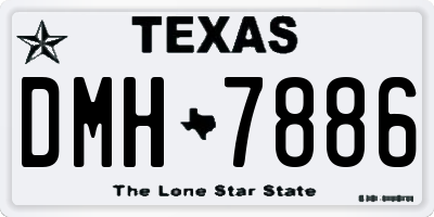 TX license plate DMH7886
