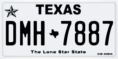 TX license plate DMH7887