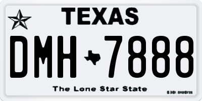 TX license plate DMH7888