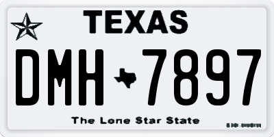 TX license plate DMH7897