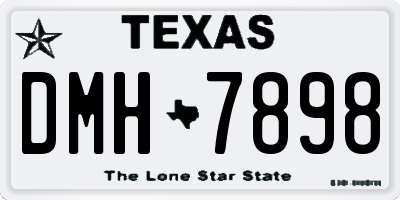 TX license plate DMH7898