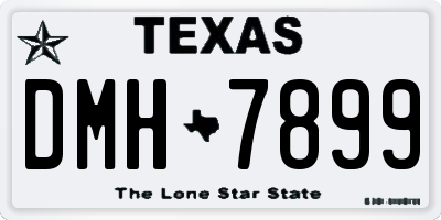 TX license plate DMH7899