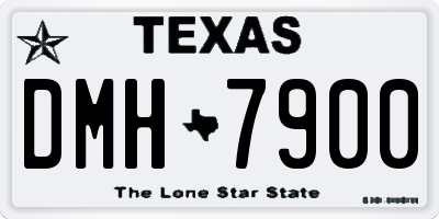 TX license plate DMH7900