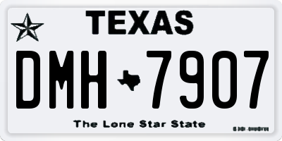 TX license plate DMH7907