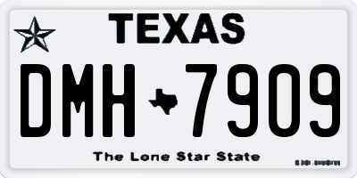 TX license plate DMH7909