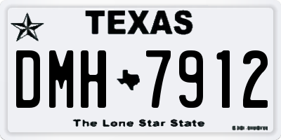 TX license plate DMH7912