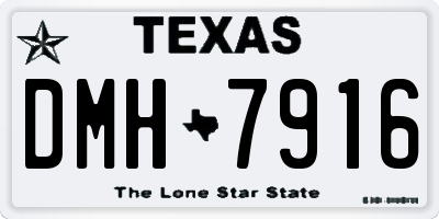 TX license plate DMH7916