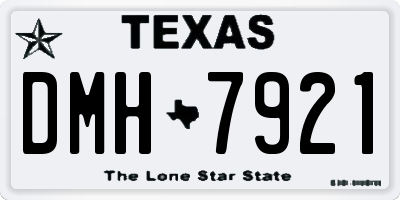TX license plate DMH7921