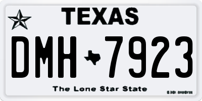 TX license plate DMH7923