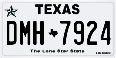 TX license plate DMH7924