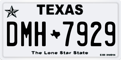 TX license plate DMH7929