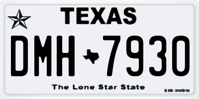 TX license plate DMH7930