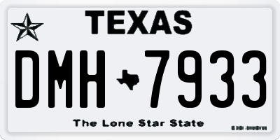 TX license plate DMH7933