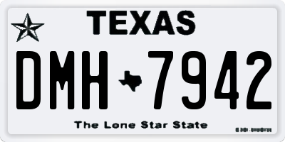 TX license plate DMH7942