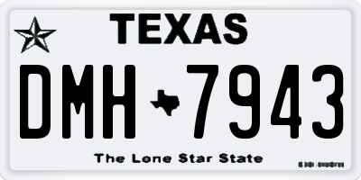 TX license plate DMH7943