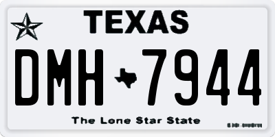 TX license plate DMH7944