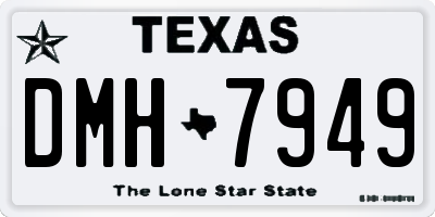 TX license plate DMH7949