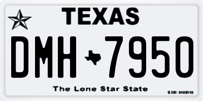 TX license plate DMH7950