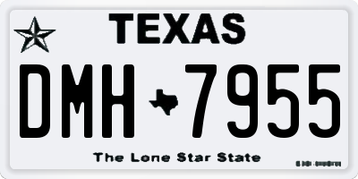 TX license plate DMH7955
