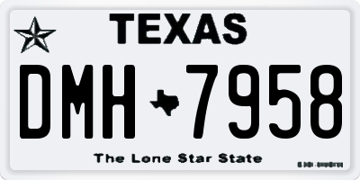 TX license plate DMH7958
