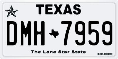TX license plate DMH7959