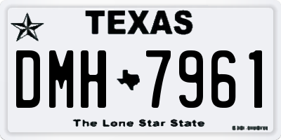 TX license plate DMH7961