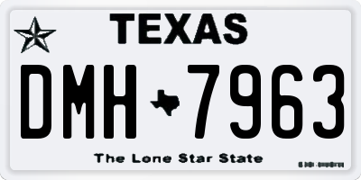 TX license plate DMH7963