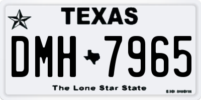 TX license plate DMH7965