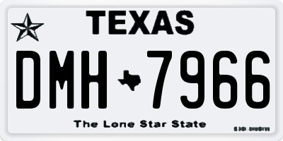 TX license plate DMH7966
