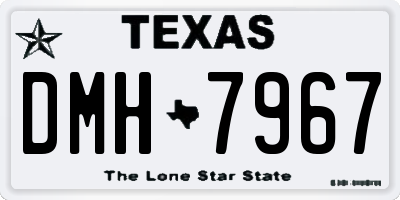 TX license plate DMH7967