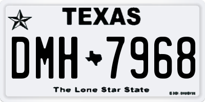 TX license plate DMH7968
