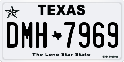 TX license plate DMH7969