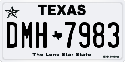 TX license plate DMH7983
