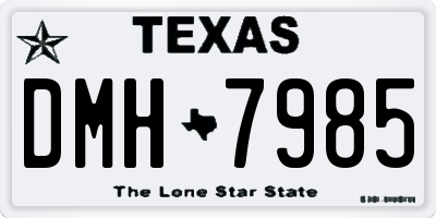 TX license plate DMH7985