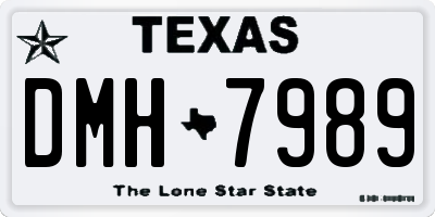 TX license plate DMH7989