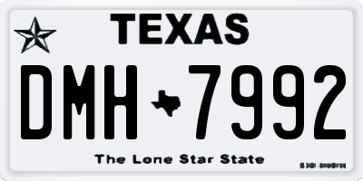 TX license plate DMH7992