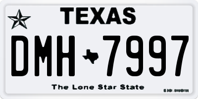 TX license plate DMH7997