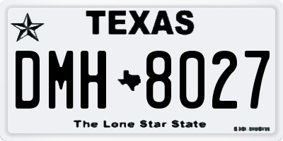 TX license plate DMH8027