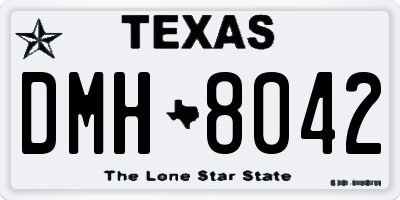 TX license plate DMH8042