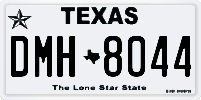 TX license plate DMH8044