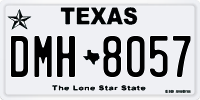 TX license plate DMH8057