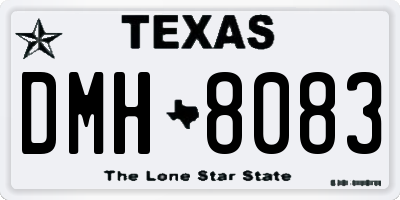 TX license plate DMH8083