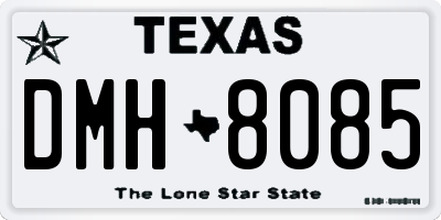 TX license plate DMH8085